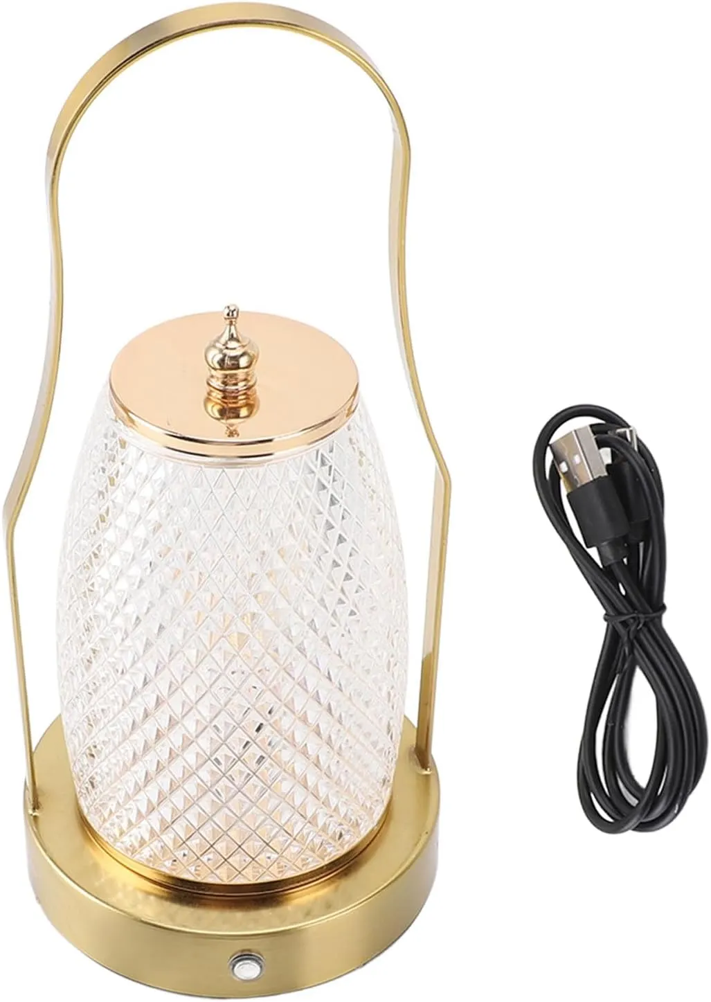 Retro LED Cordless Lantern Dimmable with 3 Lighting Modes Rechargeable, Portable Handle for Camping, Outdoor Activities
