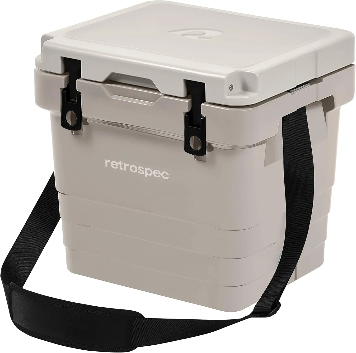 Retrospec Palisade Rotomolded Cooler - Fully Insulated Portable Ice Chest with Built in Bottle Opener, Tie-Down Slots & Dry Goods Basket - Large Beach, Camping & Travel Coolers 25, 45 & 65qt