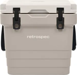 Retrospec Palisade Rotomolded Cooler - Fully Insulated Portable Ice Chest with Built in Bottle Opener, Tie-Down Slots & Dry Goods Basket - Large Beach, Camping & Travel Coolers 25, 45 & 65qt