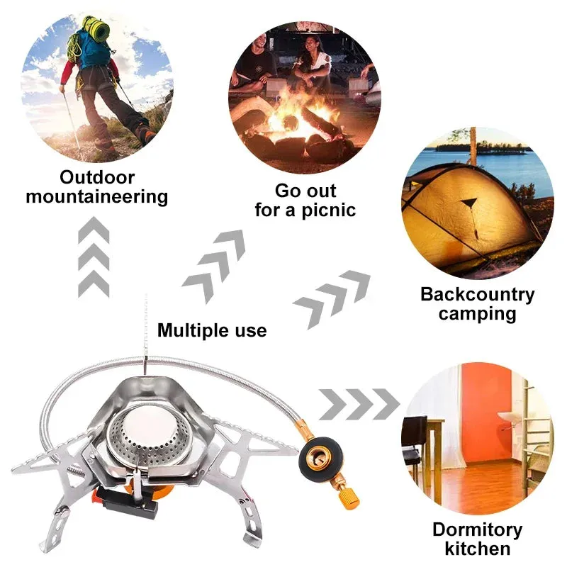 Royaleva Camping Gas Stove Burner - High-Power Portable Outdoor Cooking Equipment