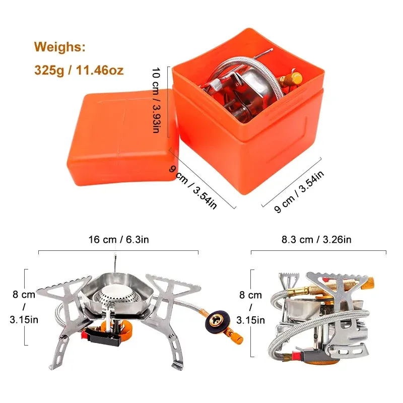 Royaleva Camping Gas Stove Burner - High-Power Portable Outdoor Cooking Equipment