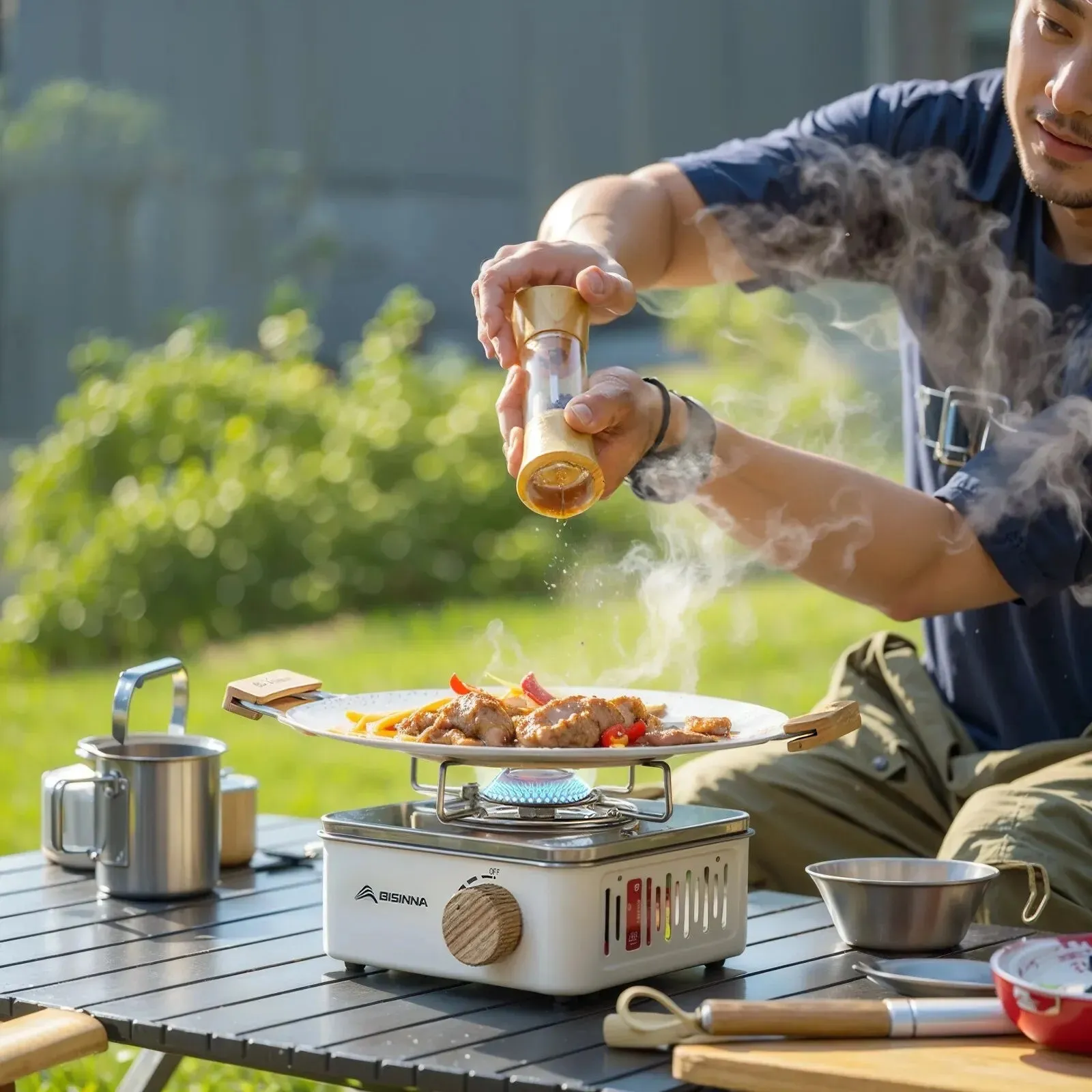 Royaleva Portable Camping Gas Stove – 2800W High-Power Outdoor Cassette Burner