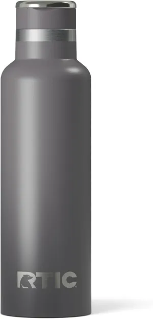 RTIC 20oz Journey Bottle Metal Stainless Steel Vacuum Insulated, BPA Free, Reusable, for Water, Hot and Cold Drinks, Travel, Sports, Camping, Graphite