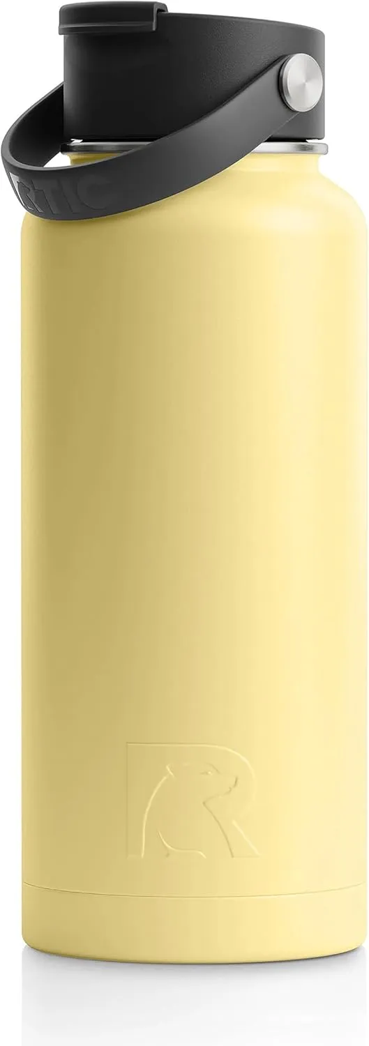 RTIC 32 oz Vacuum Insulated Bottle, Metal Stainless Steel Double Wall Insulation, BPA Free Reusable, Leak-Proof Thermos Flask for Water, Hot and Cold Drinks, Travel, Sports, Camping, Sunlight
