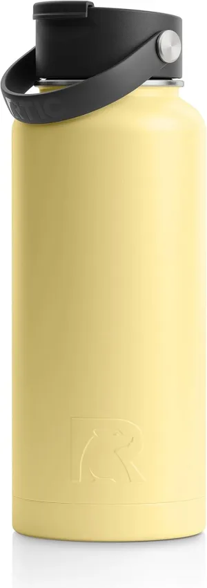 RTIC 32 oz Vacuum Insulated Bottle, Metal Stainless Steel Double Wall Insulation, BPA Free Reusable, Leak-Proof Thermos Flask for Water, Hot and Cold Drinks, Travel, Sports, Camping, Sunlight