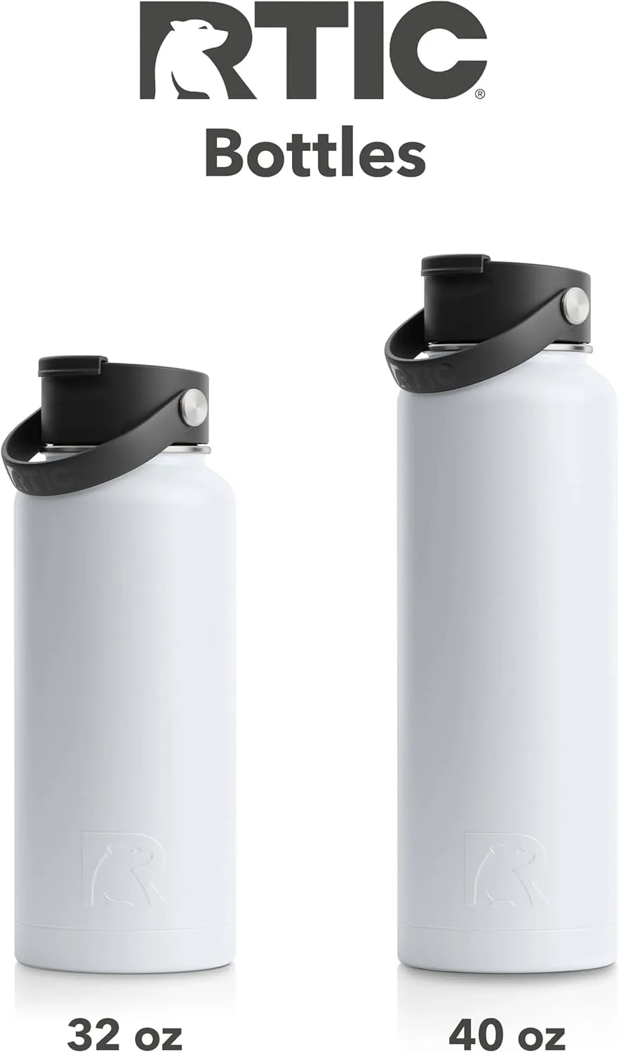 RTIC 32 oz Vacuum Insulated Bottle, Metal Stainless Steel Double Wall Insulation, BPA Free Reusable, Leak-Proof Thermos Flask for Water, Hot and Cold Drinks, Travel, Sports, Camping, Sunlight