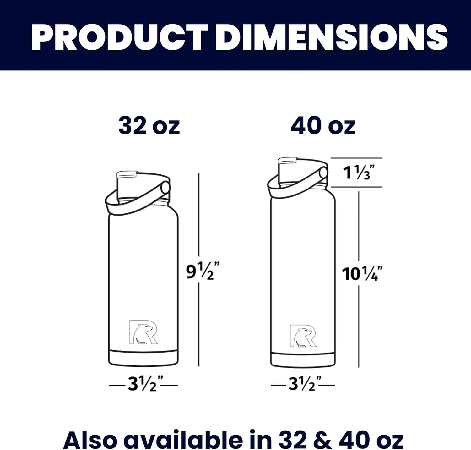 RTIC 32oz Vacuum Insulated Water Bottle, Metal, Stainless Steel, BPA Free, Reusable, Sweat-Proof Flask for Hot and Cold Drinks, Travel, Sports, Camping, Graphite