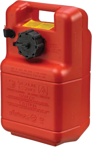 Scepter 3 Gallon Portable Marine Gas Can, Boat Fuel Tank, 2-Way Vented Cap, Built-In Fuel Line Pick-Up, Top Handle, EPA & CARB Compliant, Neptune Series, 17.25"L x 11"W x 8.5"H (08590)