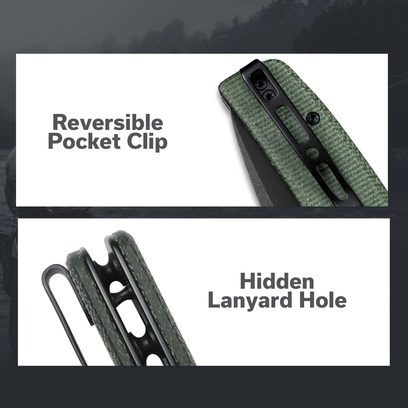 SENCUT Sachse Pocket Knife Folding Knife for EDC, Green Micarta Handle 9Cr18MoV Blade Foldable Knife with Clip, Button Lock Everyday Carry Knife for Men Women Indoor Outdoor Gift S21007-2
