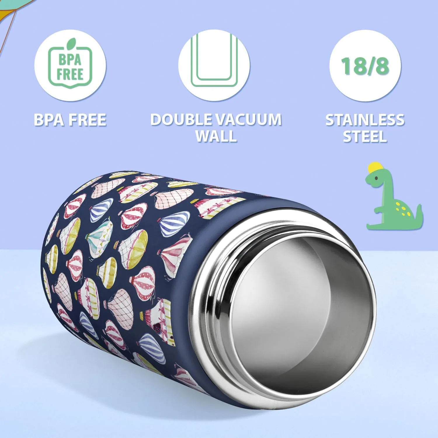 SENDESTAR Metal Insulated Water Bottle - 12oz/18oz BPA-FREE 18/8 Stainless Steel Travel Tumbler Double Wall Vacuum Leak Proof Kids Cup with Straw for Kids, School Boys Girls