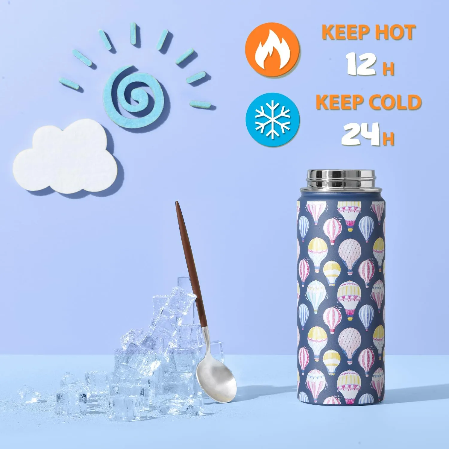 SENDESTAR Metal Insulated Water Bottle - 12oz/18oz BPA-FREE 18/8 Stainless Steel Travel Tumbler Double Wall Vacuum Leak Proof Kids Cup with Straw for Kids, School Boys Girls