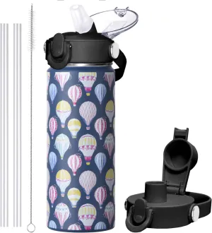 SENDESTAR Metal Insulated Water Bottle - 12oz/18oz BPA-FREE 18/8 Stainless Steel Travel Tumbler Double Wall Vacuum Leak Proof Kids Cup with Straw for Kids, School Boys Girls