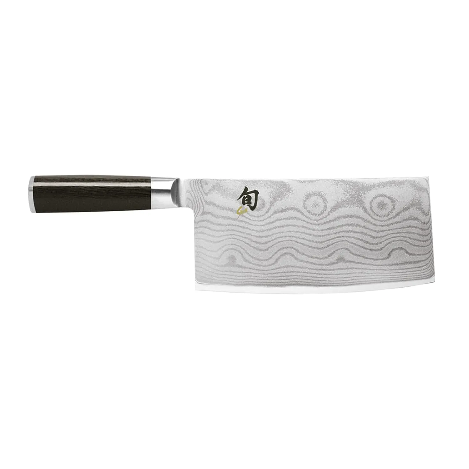Shun Classic 7" Cleaver, Handcrafted Japanese Vegetable Knife, VG-MAX Core with Damascus Stainless Steel Cladding, Pakkawood Handle, Chinese Cleaver for Processing Large Vegetables