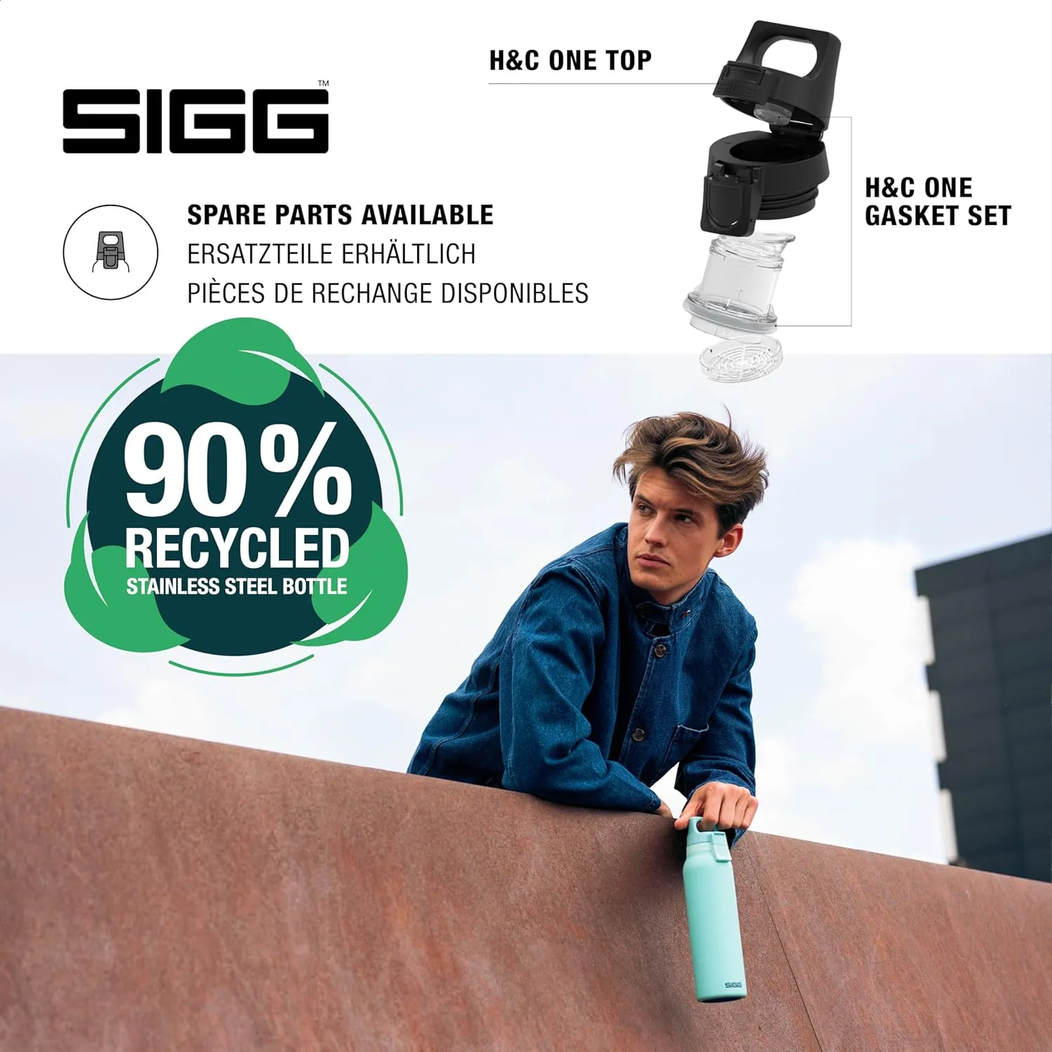 SIGG - Insulated Flask - Thermo Hot & Cold ONE Light - Fruit Filter- BPA-Free - Stainless Steel - 19 Oz