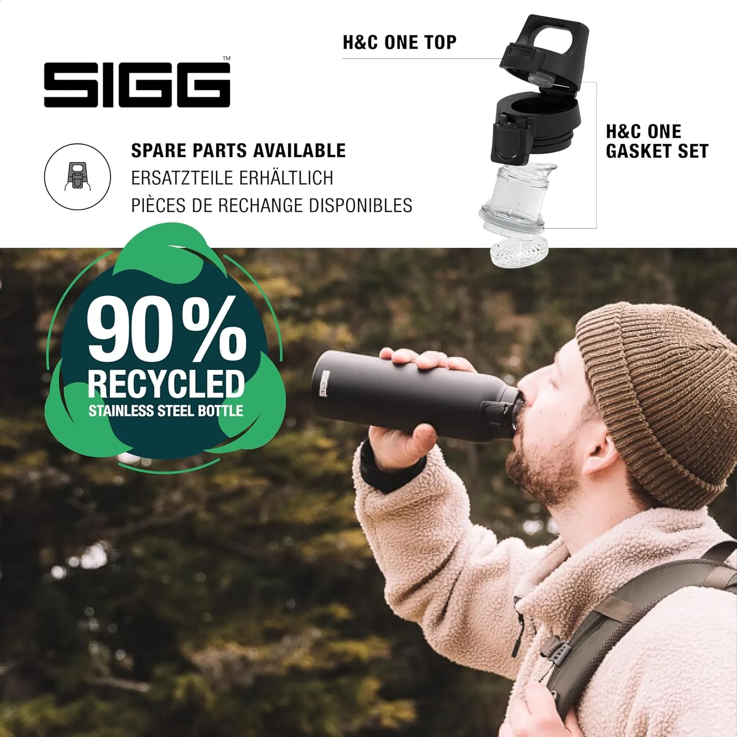 SIGG - Insulated Flask - Thermo Hot & Cold ONE Light - Fruit Filter- BPA-Free - Stainless Steel - 19 Oz