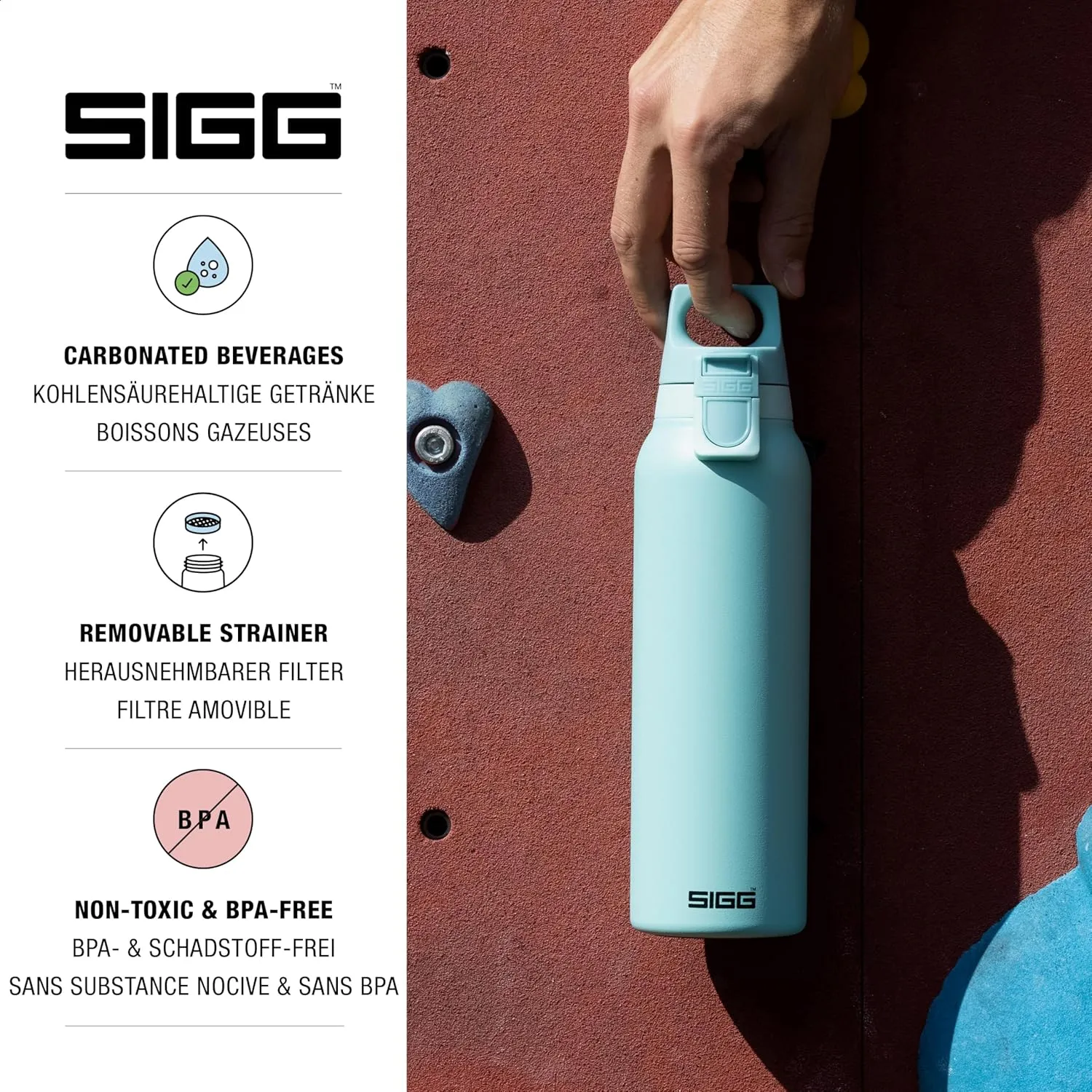 SIGG - Insulated Flask - Thermo Hot & Cold ONE Light - Fruit Filter- BPA-Free - Stainless Steel - 19 Oz