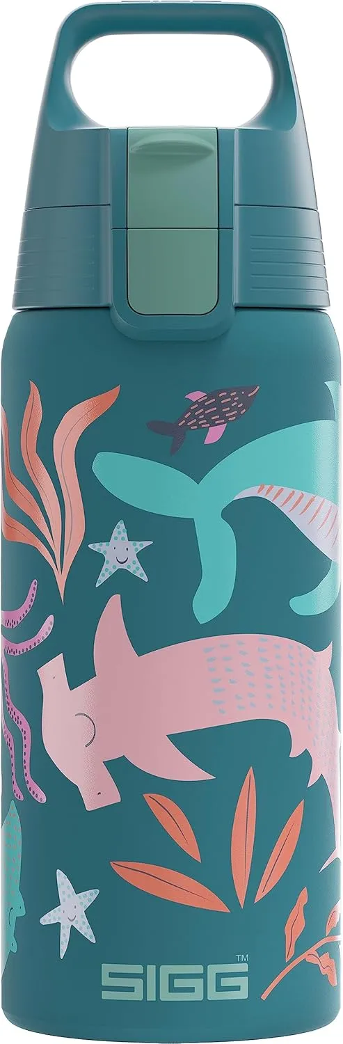 SIGG - Insulated Kids Bottle - Shield One Therm - For Carbonated Beverages - Dishwasher Safe - Stainless Steel - 17 Oz