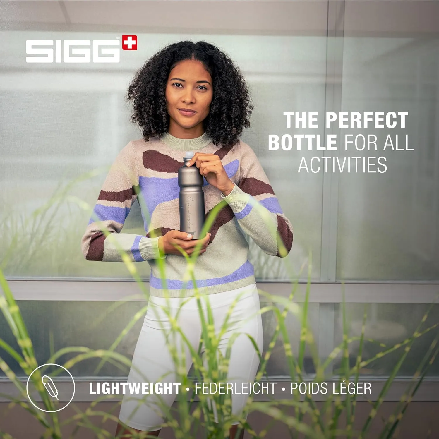 SIGG - PCR Aluminum Water Bottle - Move MyPlanet - Smoked Pearl - Leakproof - Lightweight - BPA Free - 25 Oz