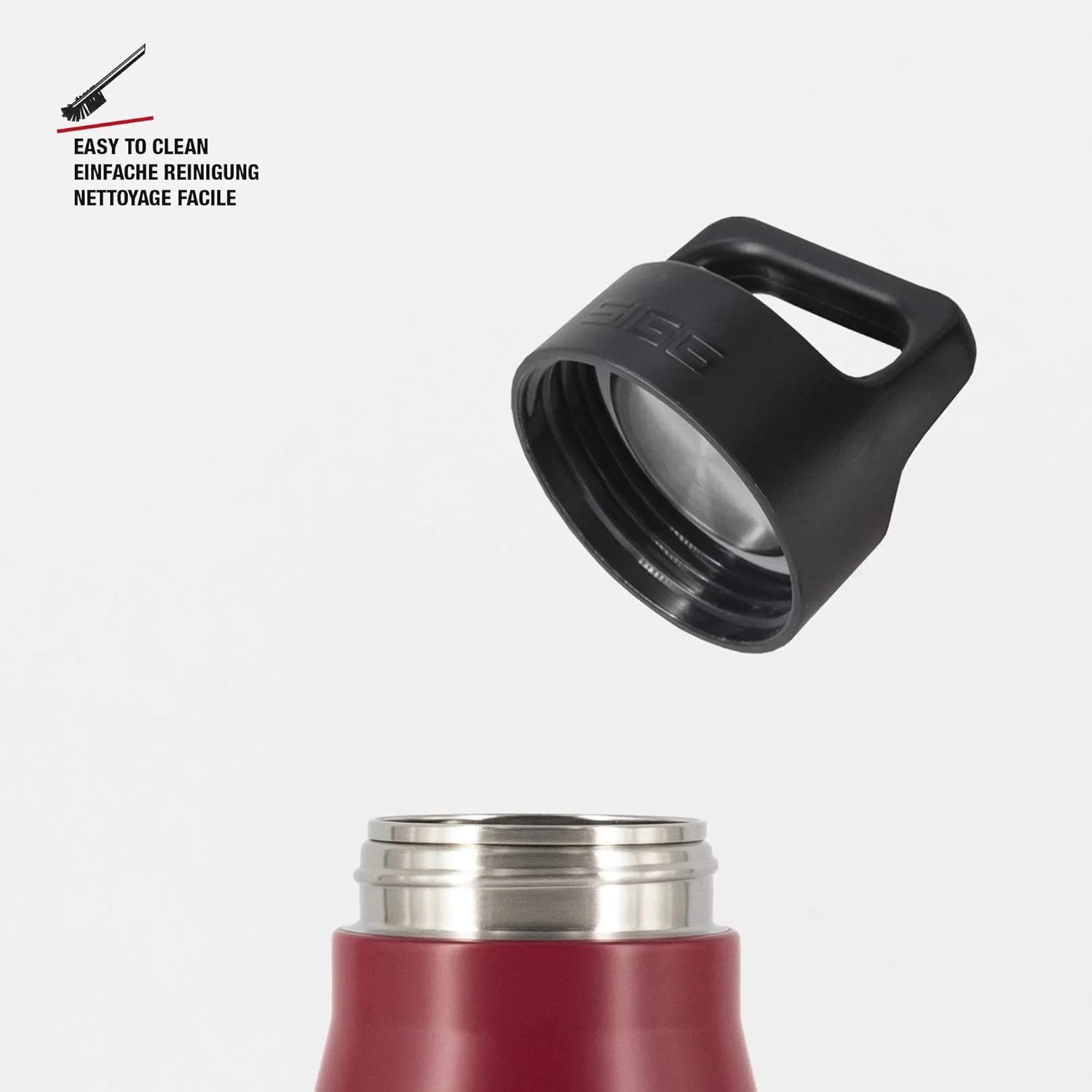 SIGG - Reusable Water Bottle - Explorer Magenta - Leakproof, BPA Free - 18/8 Stainless Steel - 34 Oz