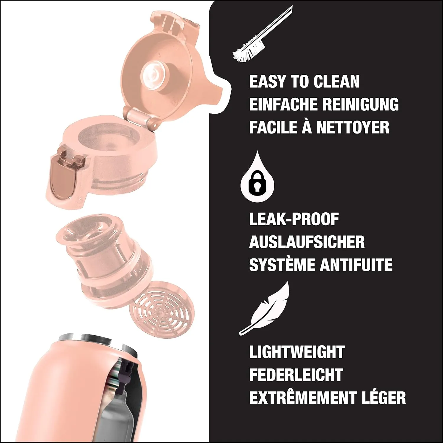 SIGG - Thermo Flask Hot & Cold ONE - Insulated Water Bottle - Tea Filter - Leakproof - BPA-Free - Stainless Steel - 17Oz