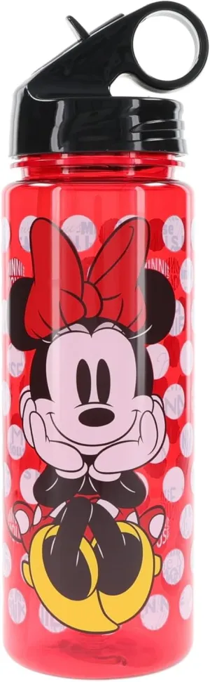 Silver Buffalo Disney's Minnie Mouse Polka Dots Tritan Water Bottle, 20 Ounces, 1 Count (Pack of 1)