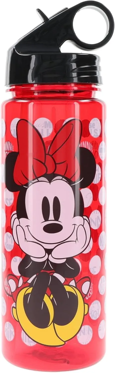 Silver Buffalo Disney's Minnie Mouse Polka Dots Tritan Water Bottle, 20 Ounces, 1 Count (Pack of 1)