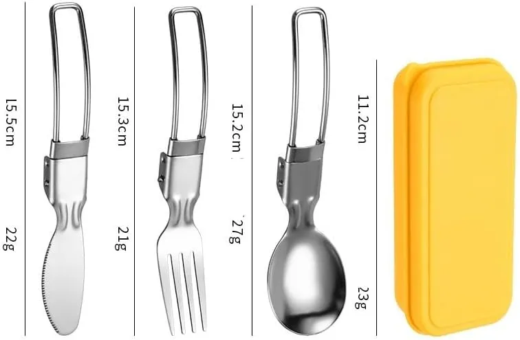 Silverware Set, 3/12/18/24/30/36 Pieces 304 Stainless Steel Folding Tableware Knife, Fork And Spoon Set Outdoor Picnic Camping Portable Tableware Foldable Spoon(Green,18 Piece set for 6)