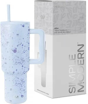 Simple Modern Disney 40 oz Tumbler with Handle & Straw Lid | Insulated Reusable Stainless Steel Water Bottle Travel Mug | Gifts for Women Men Him Her | Trek Collection | 40oz | Minnie Specktacular