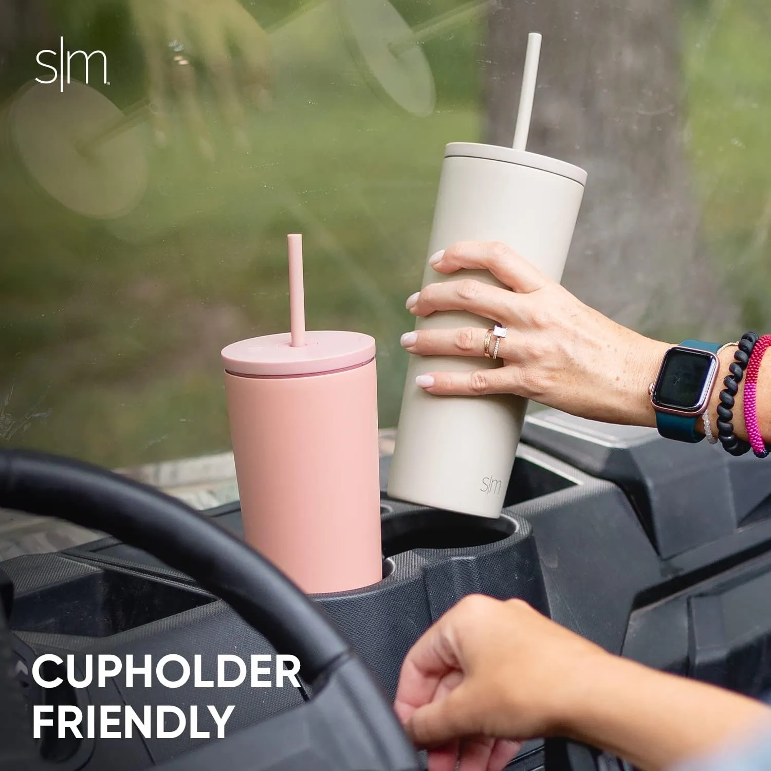 Simple Modern Insulated Tumbler with Lid and Straw | Iced Coffee Cup Reusable Stainless Steel Water Bottle Travel Mug | Gifts for Women Men Her Him | Classic Collection | 24oz | Bellini