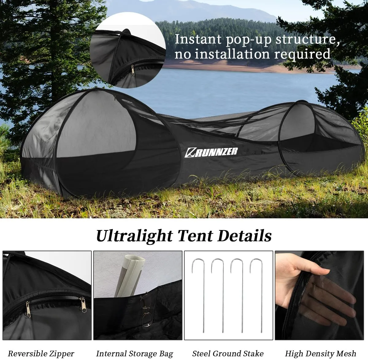 Single Person Pop Up Tent, 1 Person Mosquito Net Tent