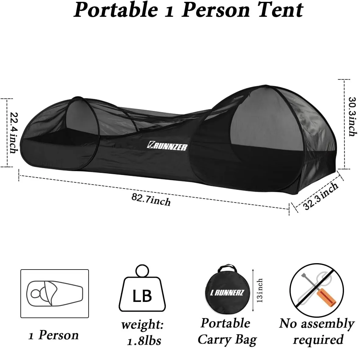 Single Person Pop Up Tent, 1 Person Mosquito Net Tent