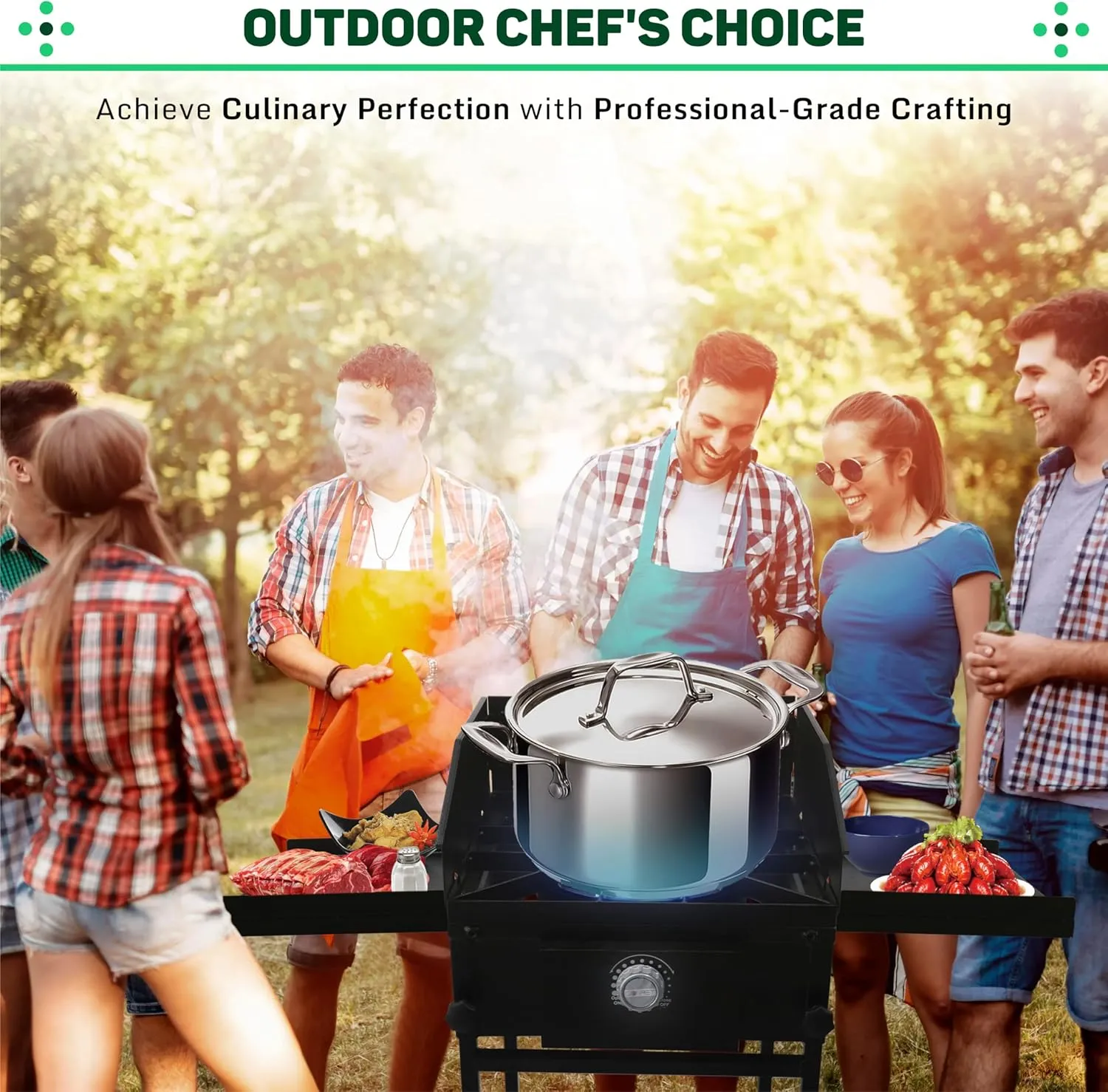 Single Propane Burner Stove -1,30,000 High btu Propane Burner Camping Stove with Dual Side Shelf & Wind Panel- Steel Single Burner Propane Stove with CSA-approved 0-20 PSI regulator & hose pipe.