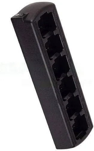 Six Bay Rapid Desk Charger for Simoco SRP8010 Rechargeable Two Way Radio (Slim Design)