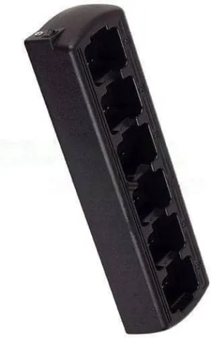 Six Bay Rapid Desk Charger for Standard VX-417 Rechargeable Two Way Radio (Slim Design)