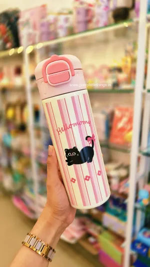 Sleek Insulated Water Bottles Donut / Kitty Dual Sipper [520 ml]