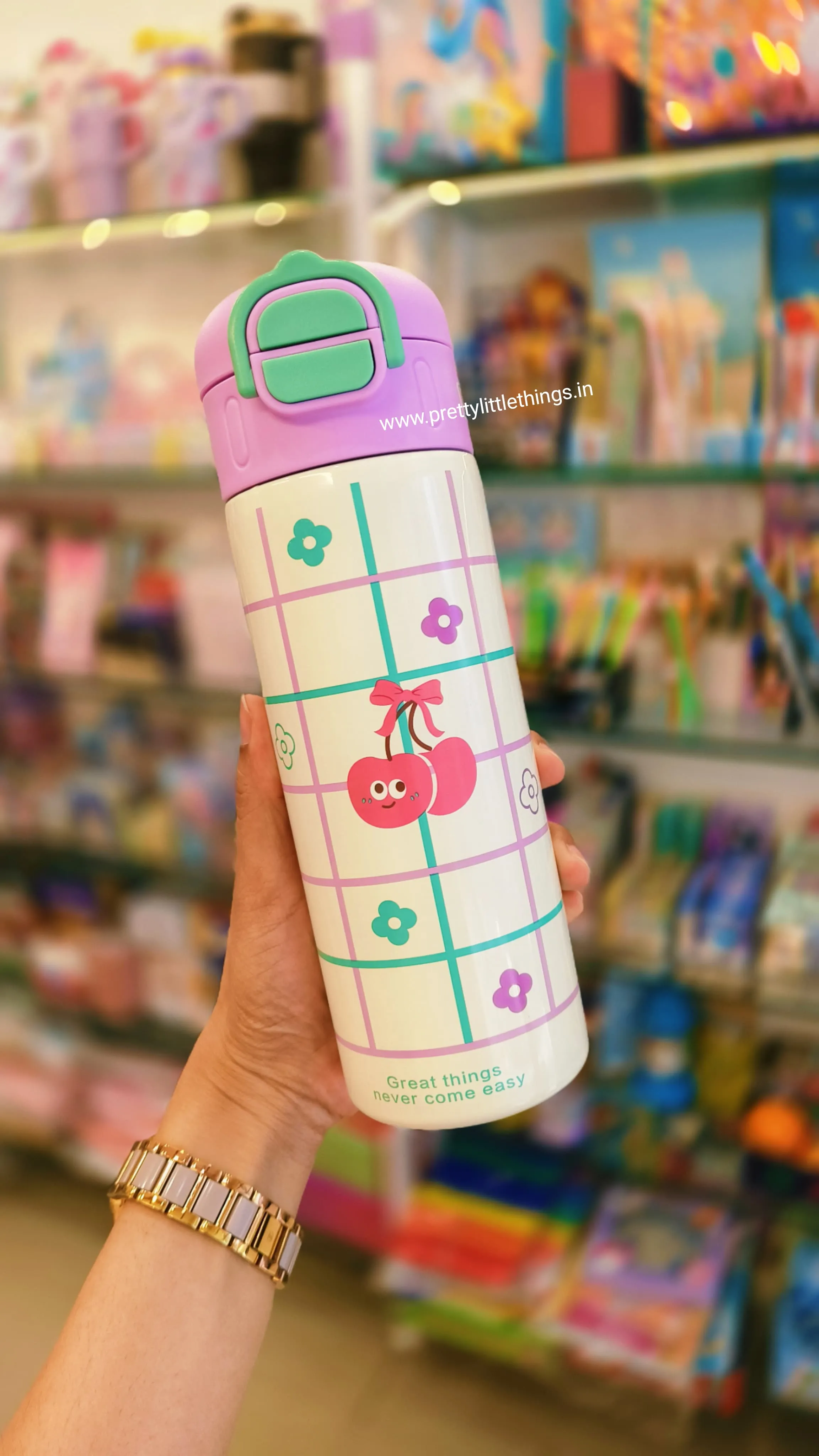 Sleek Insulated Water Bottles Donut / Kitty Dual Sipper [520 ml]
