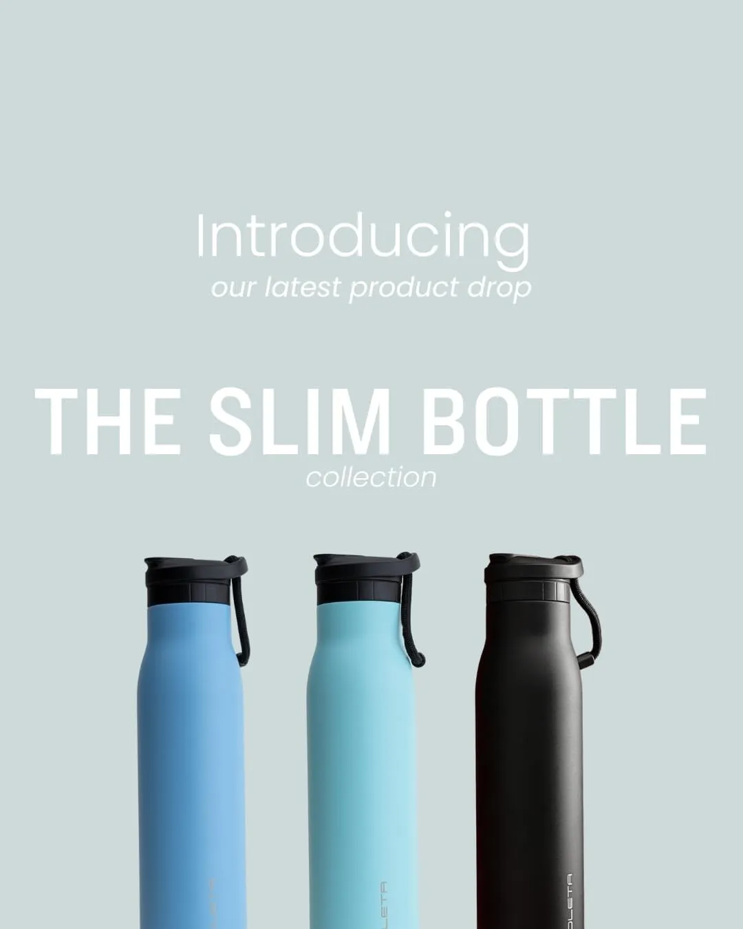 Slim Water Bottle, Stainless Steel Water Bottle with Straw, Standard Mouth Water Bottle for Sports and Travel, Double Vacuum Insulated Water Bottle, BPA-Free, Leak Proof
