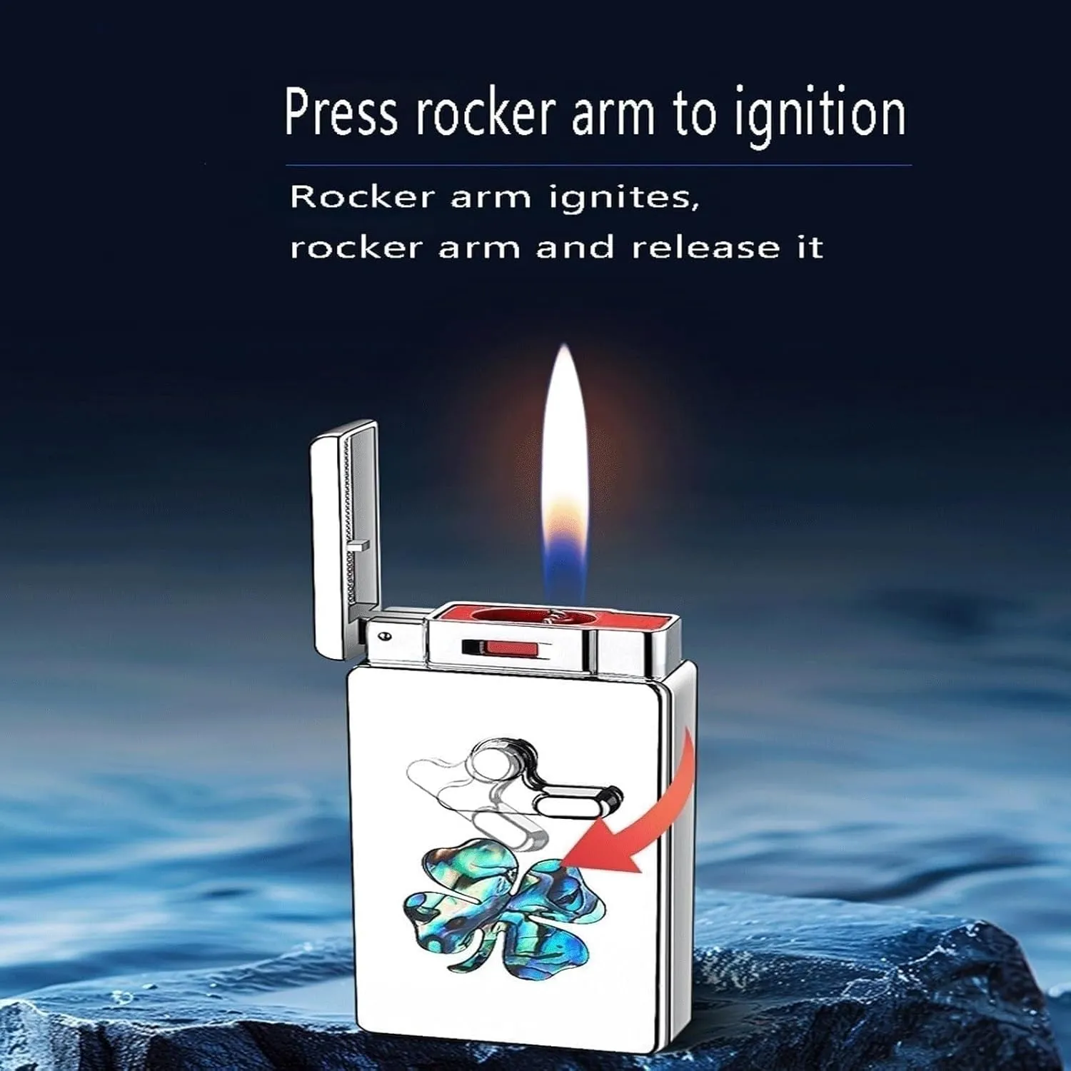 Smart Induction Metal Butane Lighter, Gravity Induction, 5 Ignition Modes, Windproof Dual Flame switchable, Adjustable Size, Inflatable Portable Lighter (excluding Fuel)(Black)