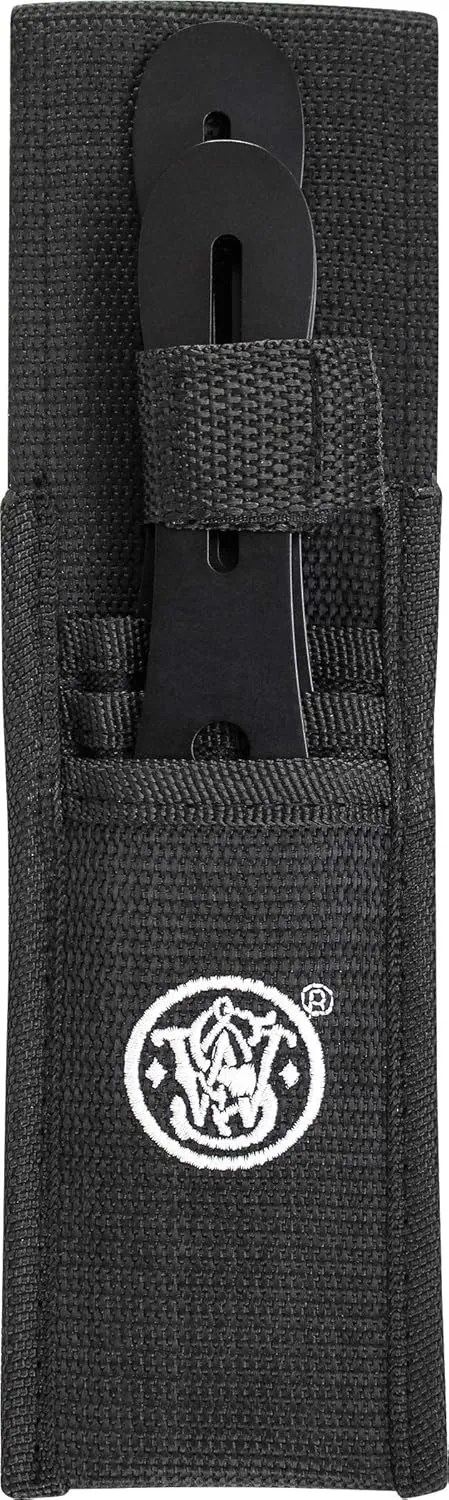 Smith & Wesson Bullseye Throwing Products with Full Tang Stainless Steel Design and Protective Nylon Sheaths for Recreation and Competition