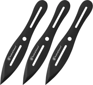 Smith & Wesson Bullseye Throwing Products with Full Tang Stainless Steel Design and Protective Nylon Sheaths for Recreation and Competition
