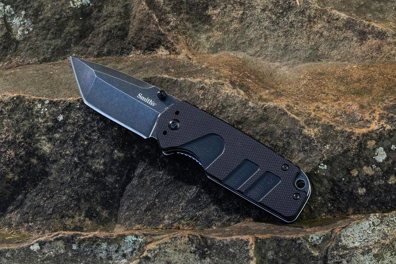 Smith's Campaign Pocket Knife – 2.78” Tonto Stainless Steel Blade – Easy Open Flipper – Everyday Carry Work, Military, Hunting, Outdoor – Straight Edge Tactical Knife – Foldable