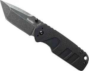 Smith's Campaign Pocket Knife – 2.78” Tonto Stainless Steel Blade – Easy Open Flipper – Everyday Carry Work, Military, Hunting, Outdoor – Straight Edge Tactical Knife – Foldable