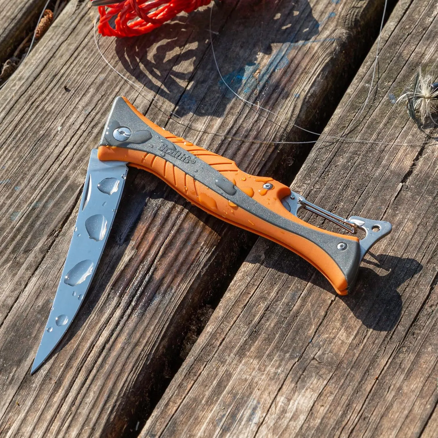 Smith’s RegalRiver 4-Inch Folding Flex Fillet Knife – Green – Stainless Steel Locking Blade – Pocket Knife – Fisherman Accessory – Carabiner – Portable – Fish Cleaning & Deboning