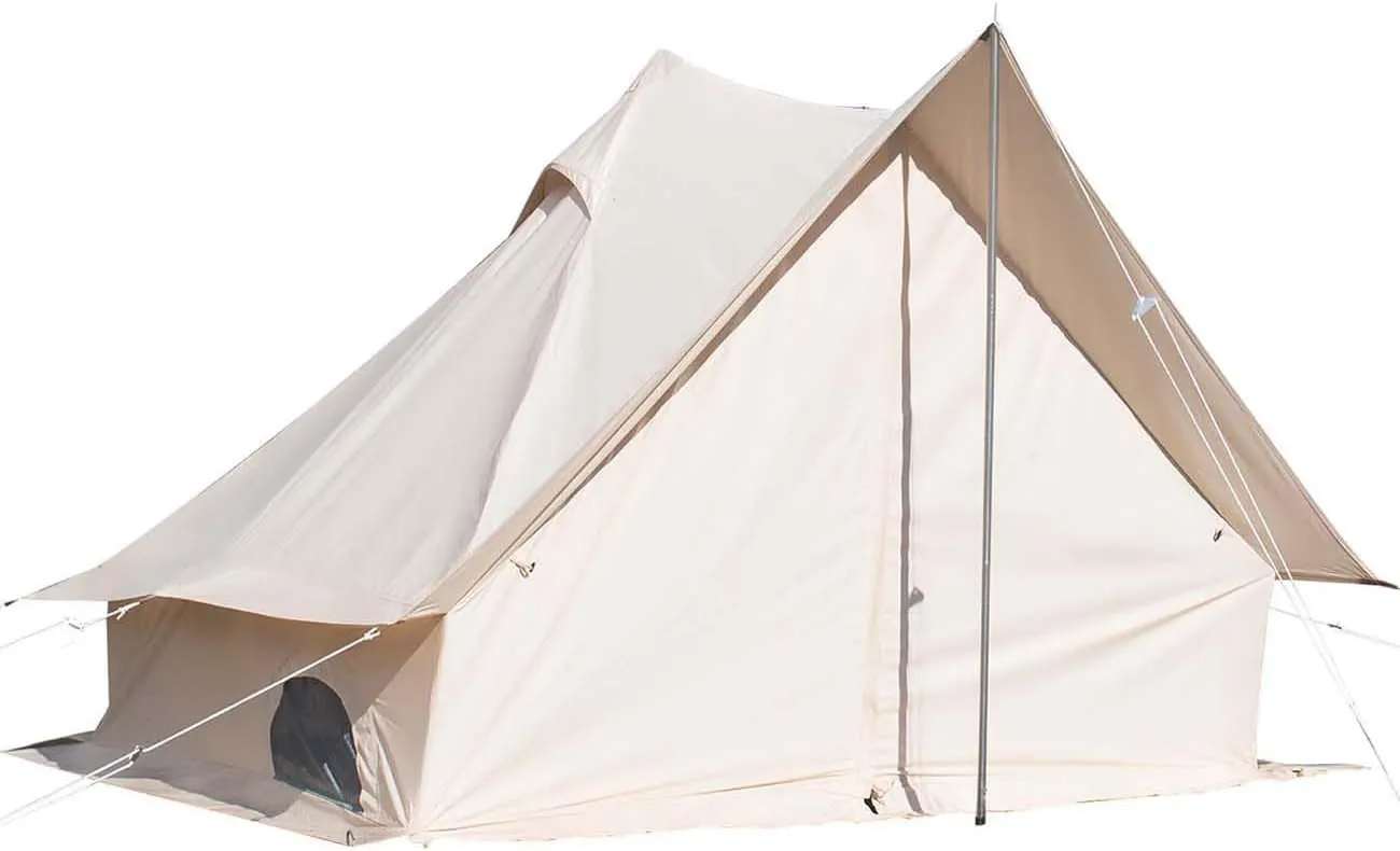 S'more Canvas Glamping Tent, 4 Season Family Camping Tent for 2/3 Person, Waterproof, Windproof, and Weather Resistant Tent for Family Glamping, Car Camping, Outdoor Party