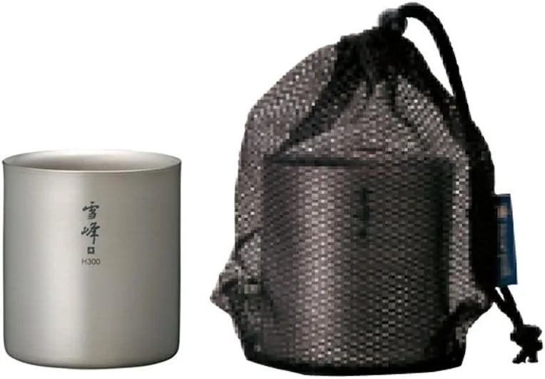 Snow Peak Titanium H450 Stacking Mug, TW-122, Premium Titanium, Made in Japan, Ultralight for Camping, Backpacking Everyday Use, Lifetime Product Guarantee