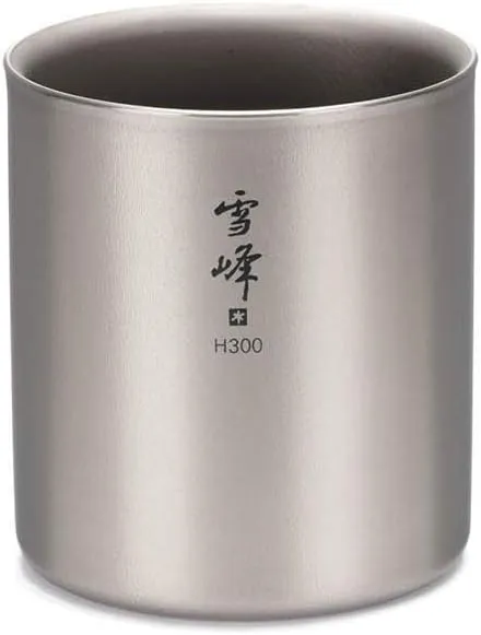 Snow Peak Titanium H450 Stacking Mug, TW-122, Premium Titanium, Made in Japan, Ultralight for Camping, Backpacking Everyday Use, Lifetime Product Guarantee
