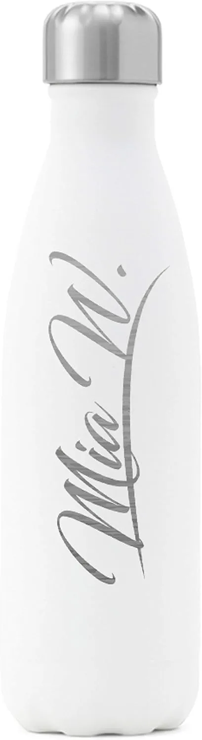 Sofia's Findings Personalized | Custom Engraved Water Bottle | Groomsmen Gift | Stainless Steel Vacuum Insulated Water Bottle | Keeps Your Drink Hot & Cold | 17 Oz (500 ml)