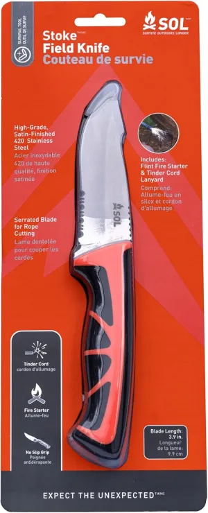 S.O.L. Survive Outdoors Longer Stoke Field Fixed Blade Survival Knife