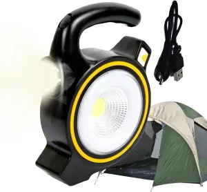 Solar Camping Lantern, Handheld Rechargeable Tent Lamp, 5.12x1.57x6.69 Inches Compact and Portable Design, Electric Lantern for Fishing and Hiking, Outdoor