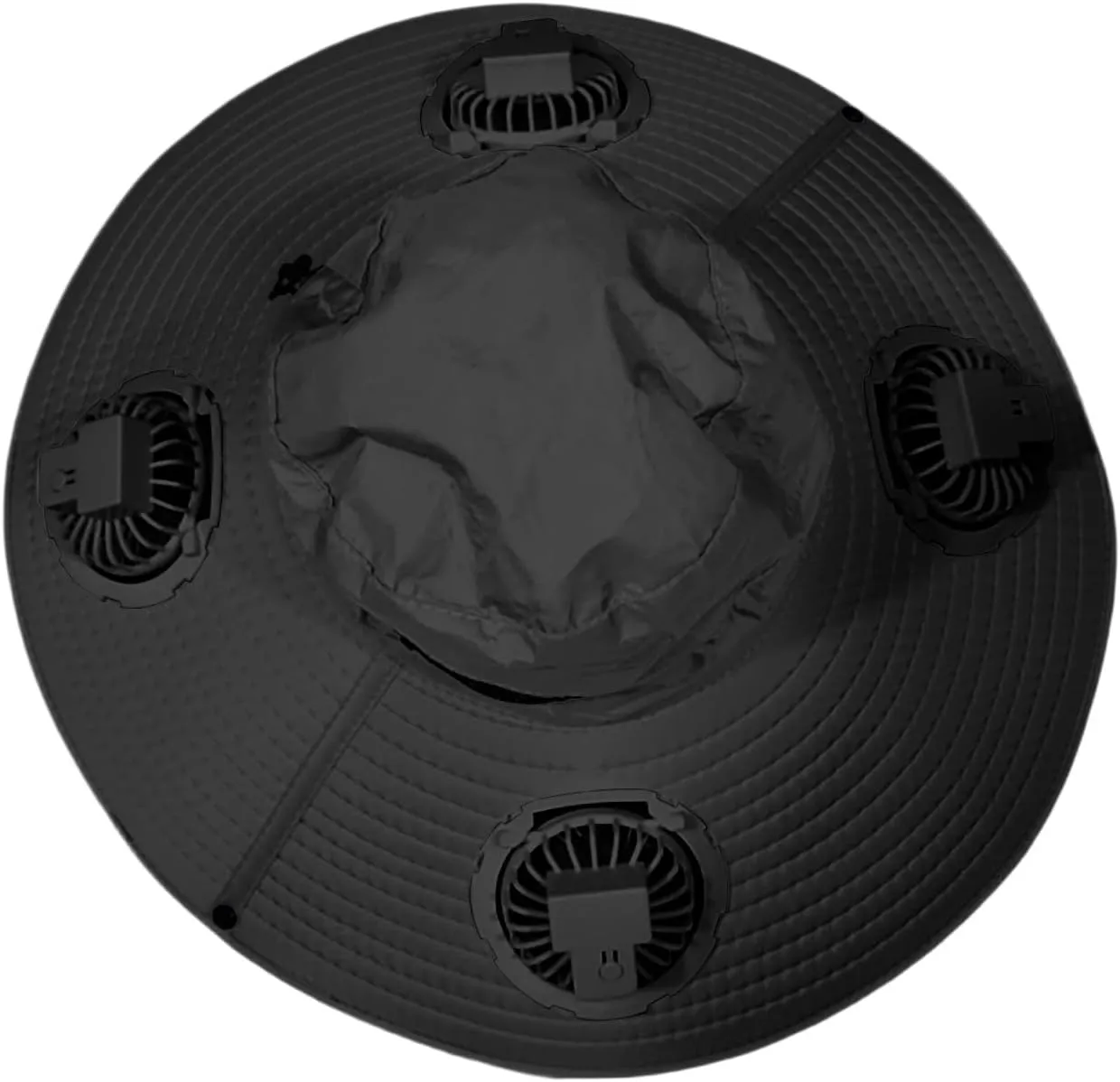 Solar Powered Hat Fan for Men Outdoor Camping with 4 Solar Fan Hat Workout Built-in Fan Waterproof UPF 50  Fishing Hats